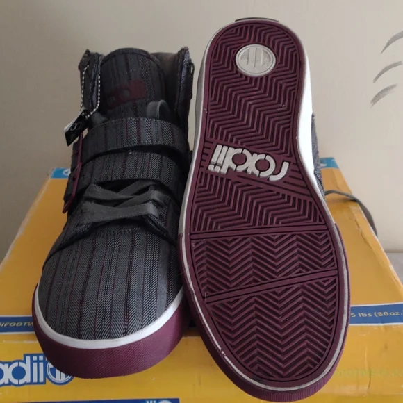 Radii Char Herringbone Men's 9.5 Grey/Burg - Picture 7 of 15